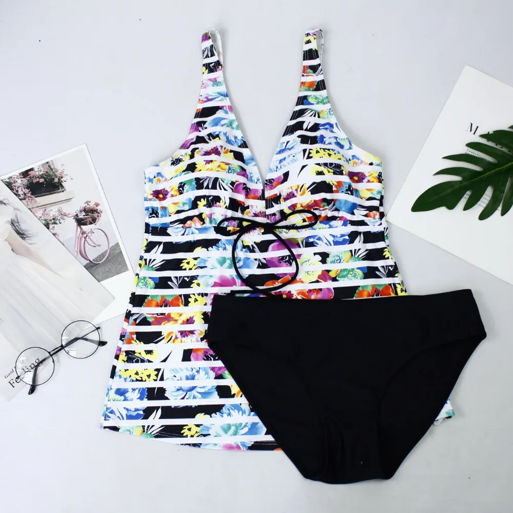 Бикини новинка 2020 сексуальный ретро принт 2 предмета танкини купальники женские
