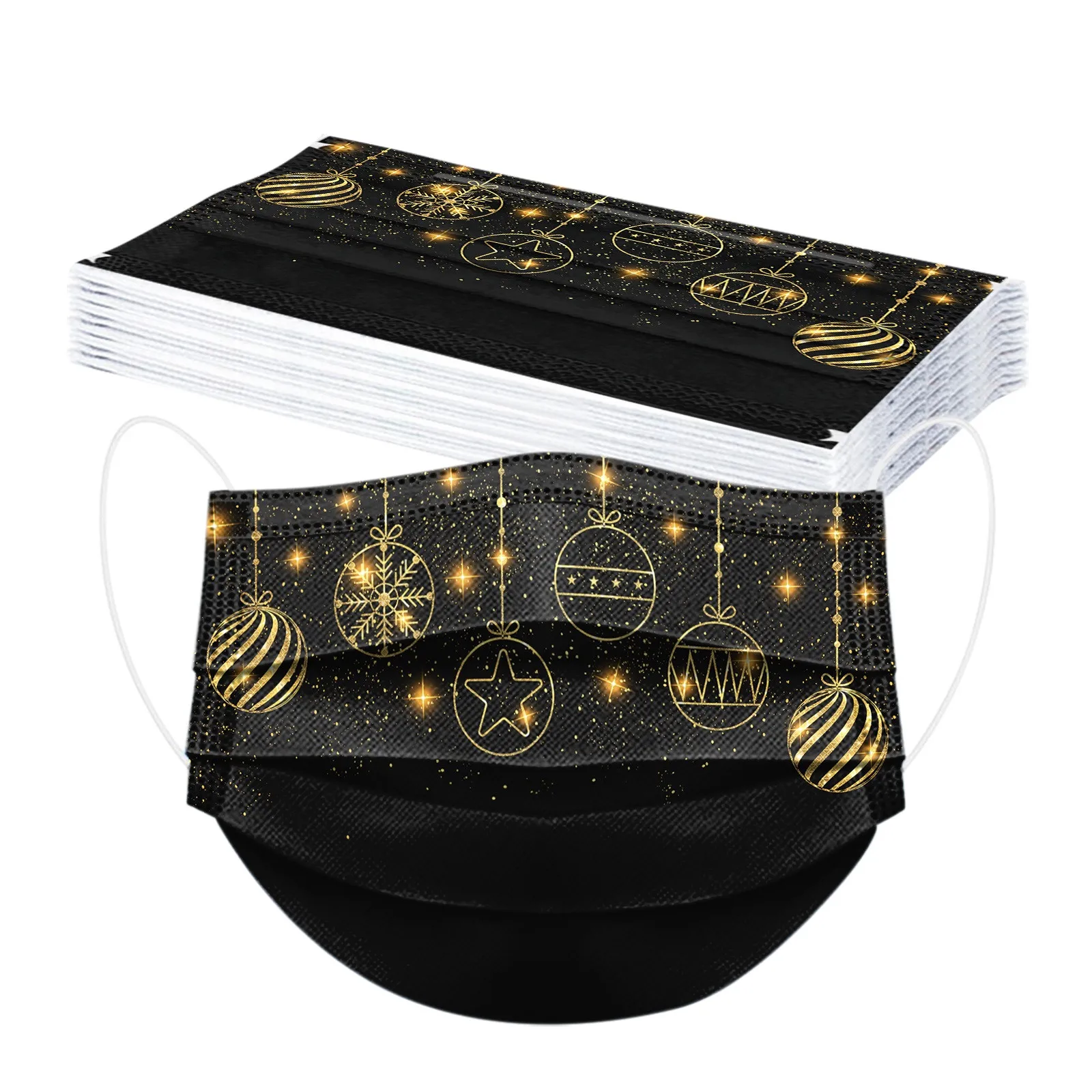 Смешанные 50 шт. рождественские маски для взрослых одноразовая маска женщин