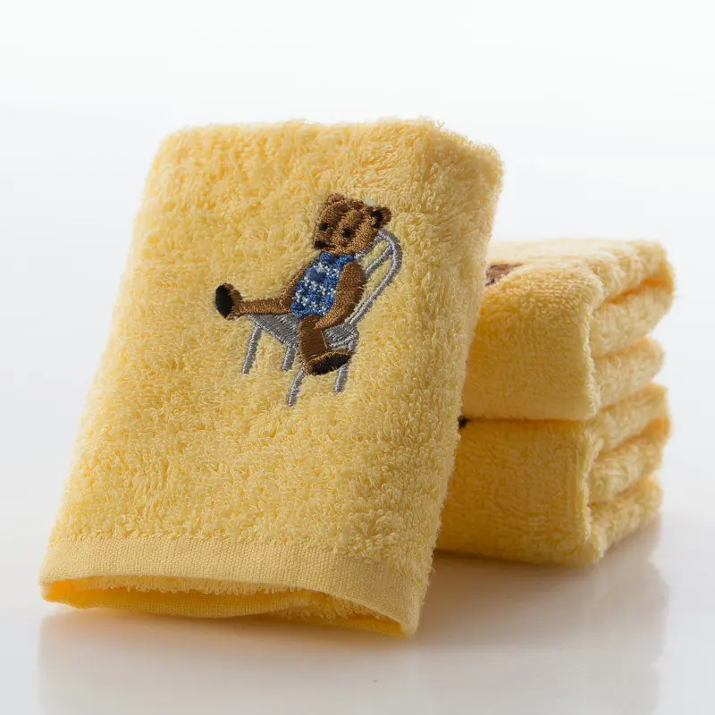 Хлопковая мягкая мультяшная вышивка для детей 26 х52 см|Полотенца лица| |