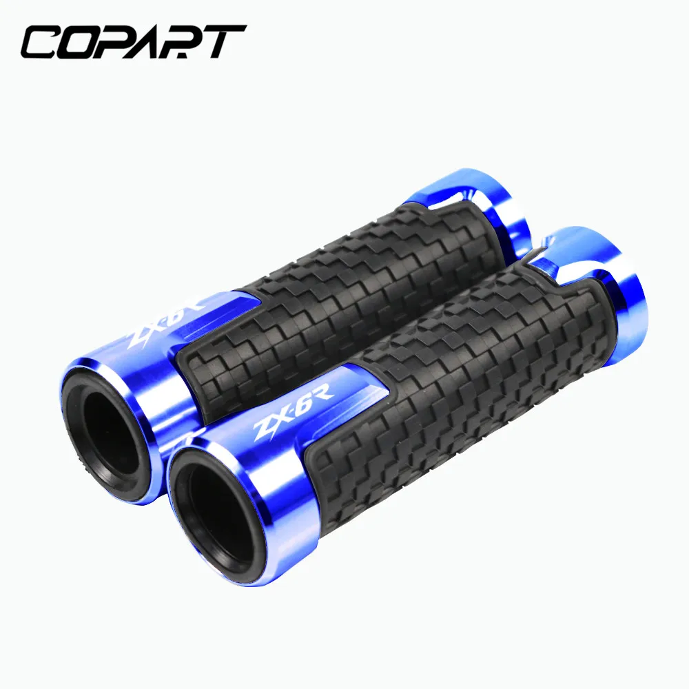 

For Kawasaki ZX6R ZX-6R ZX 6R 2000-2019 7/8"22MM Motorcycle Accessories Grip CNC PVC Anti-Skid Handlebar Grips Motorbike End