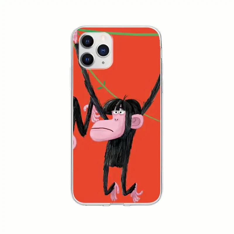 

Boys Cute Monkey Transparent Mobile Phone Case Clear Cover For Honor 8X 10i 20i 20 Lite