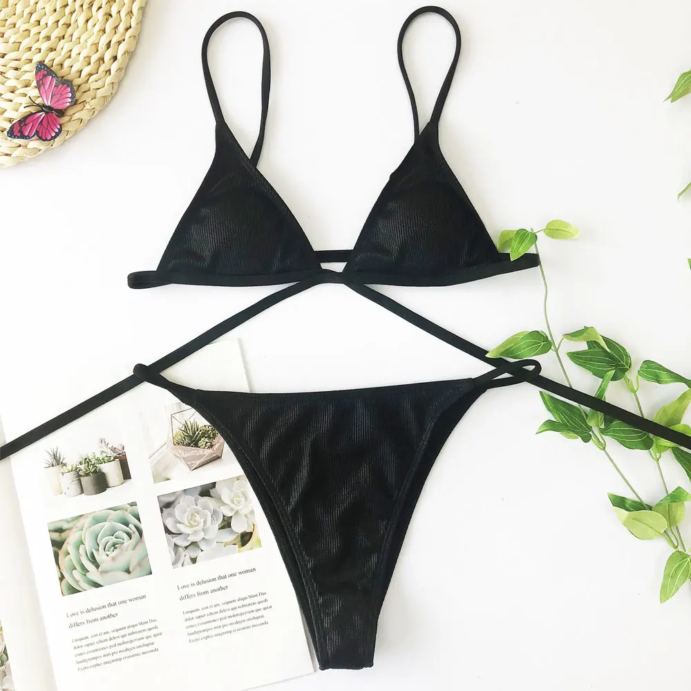 Купальник женский в бразильском стиле пикантная бандажная одежда для плавания