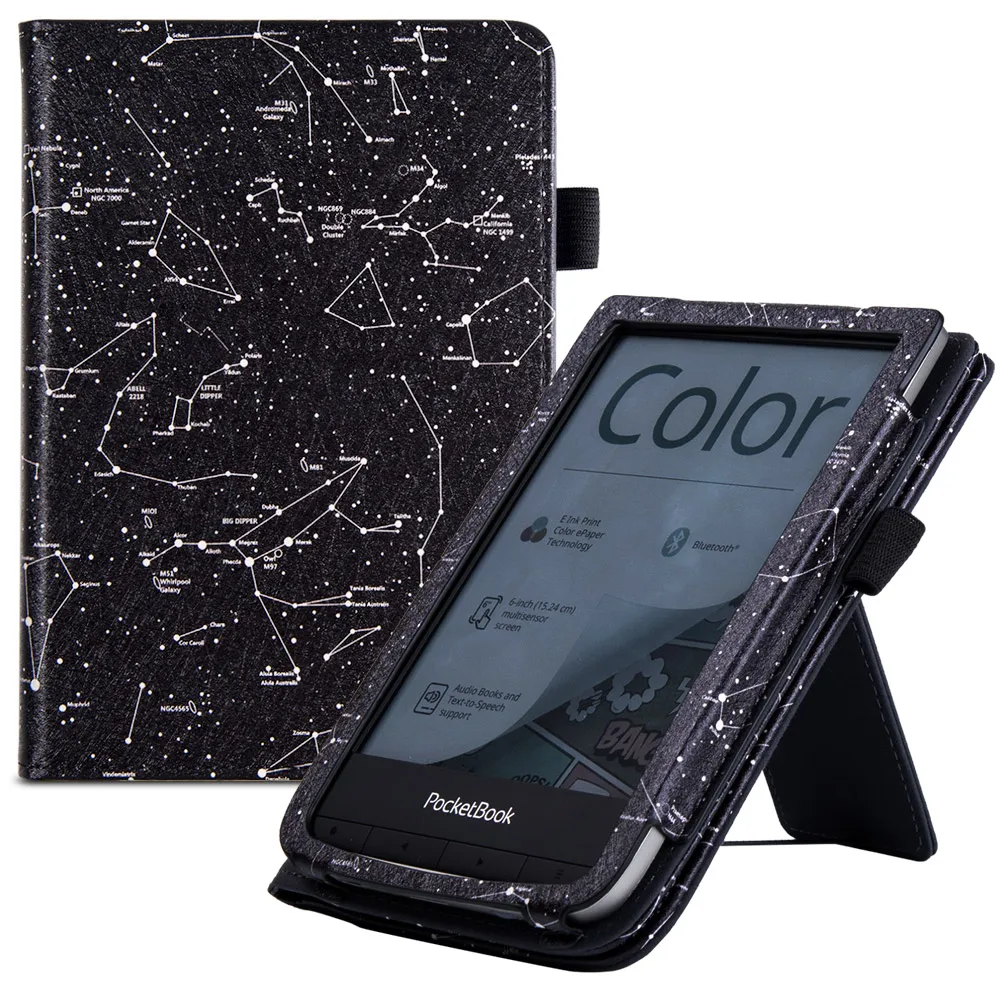 PocketBook Touch HD 3/PocketBook Lux 4/5/Basic 2/Pocketbook Basic 4/Pocketbook 633 цветной чехол с подставкой/Hand Starp |