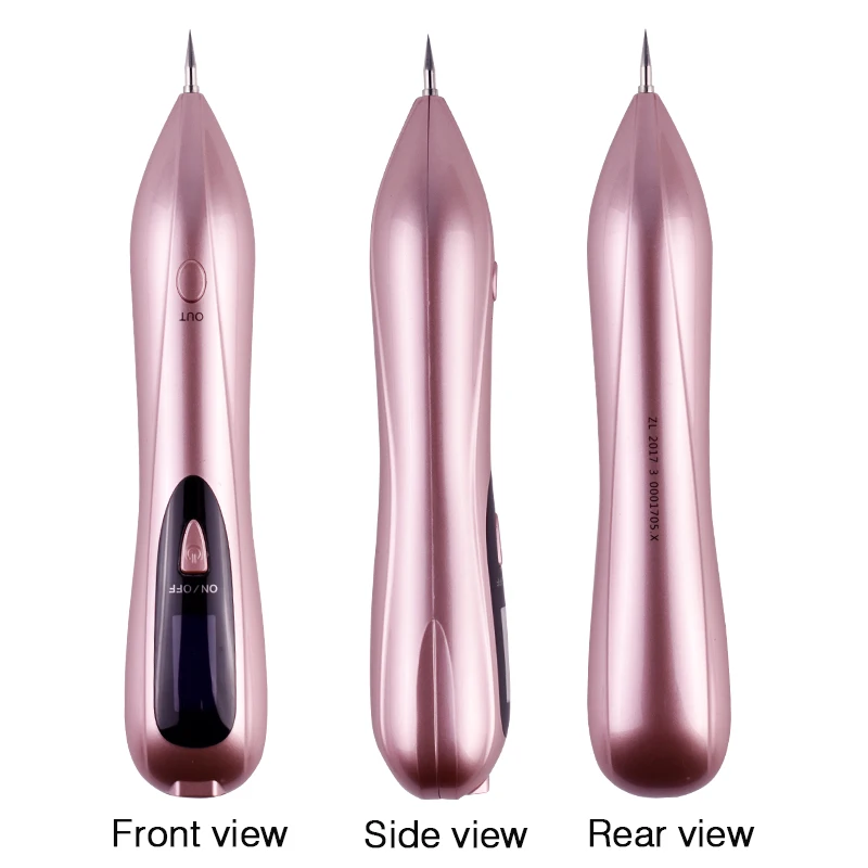 Розовое золото прибор для удаления родинок 6 передач Регулируемая ЖК Лазерная