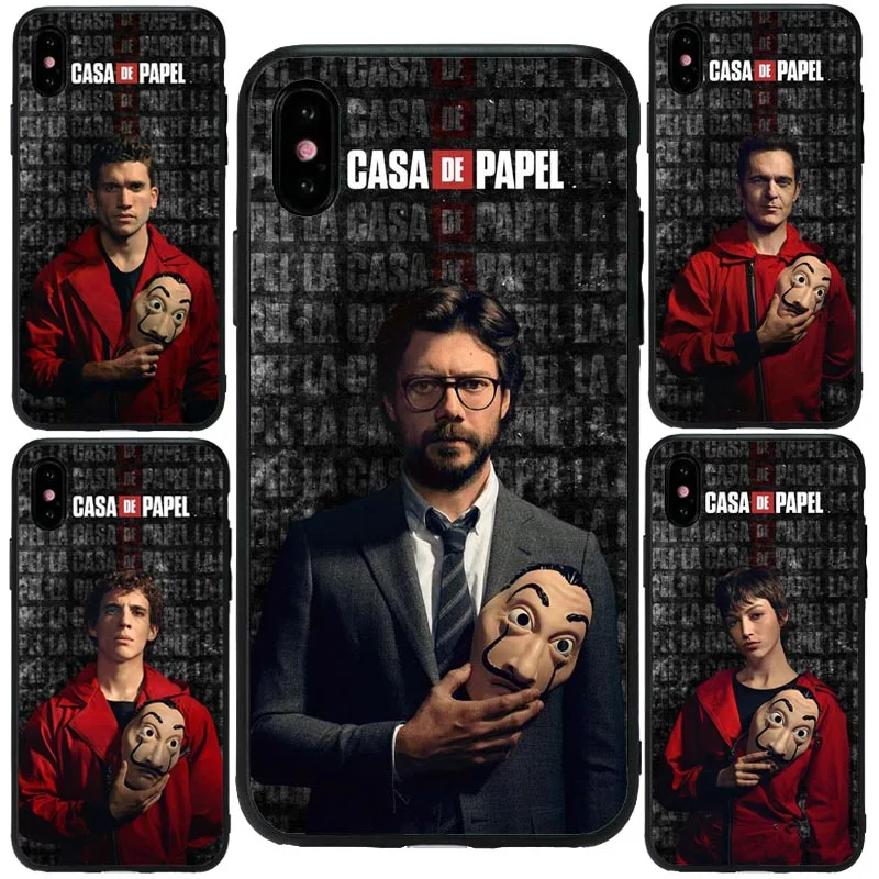 La Casa De Papel чехол для телефона с чехлом iPhone 11Pro 5S SE 6 6S Plus 7 8 8Plus XS MAX XR Мягкая