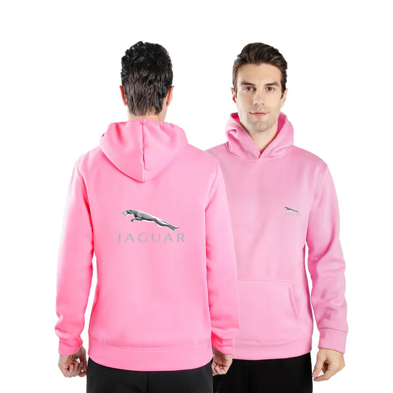 

Autumn New Men's Sweater Jaguar Logo Printing Fashion Hat Collar Sports Sweater Men's Cotton Blend Oversize Casual Winter Top
