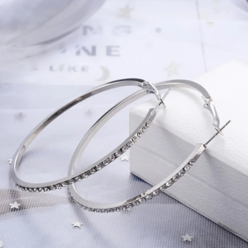 

2021 Hollow Big Circle Earrings for Woman New Dangle Earring Exquisite Jewelry Gift