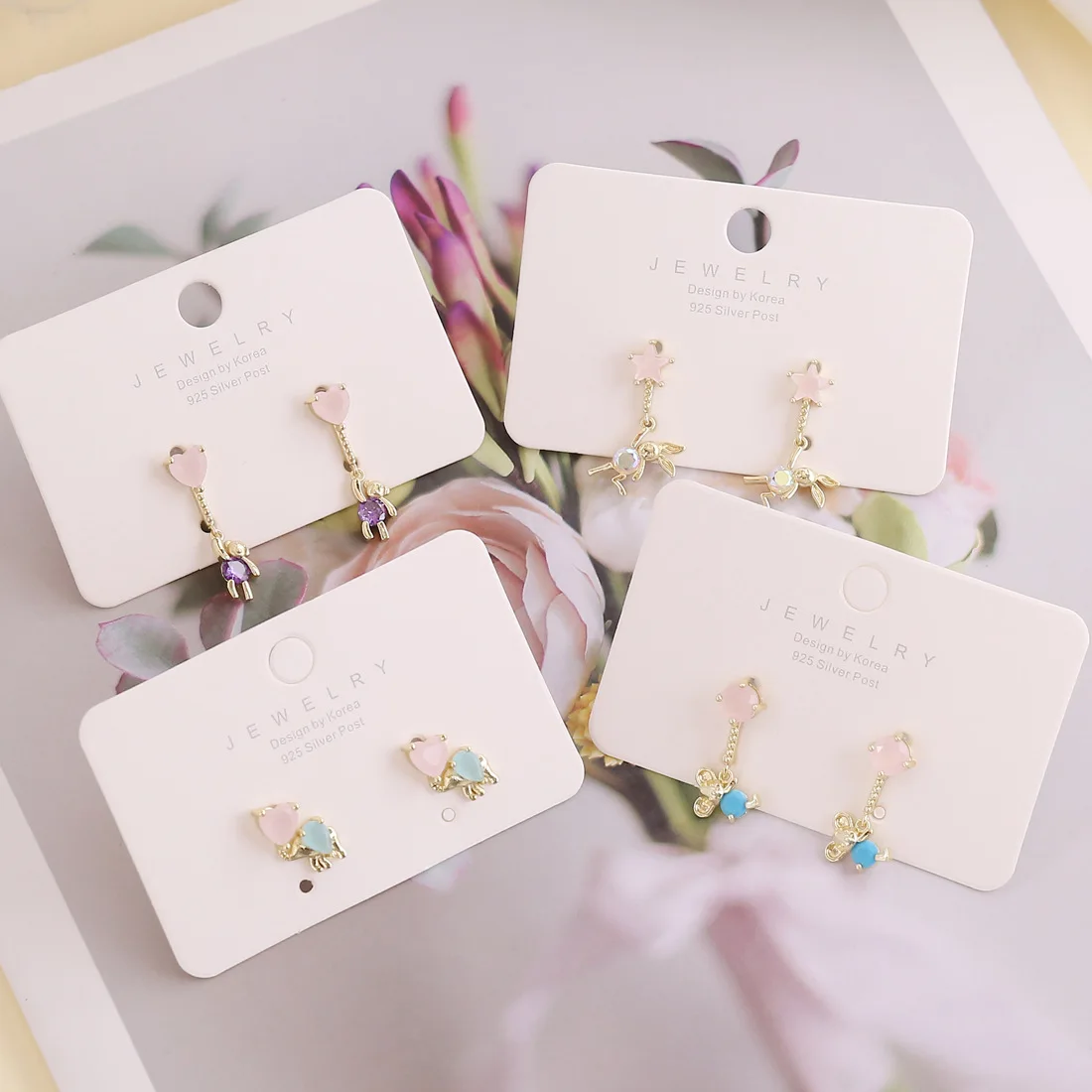 

Fashion Jewelry Simple Zircon Earrings Elephant Rabbit Bear Earrings Women