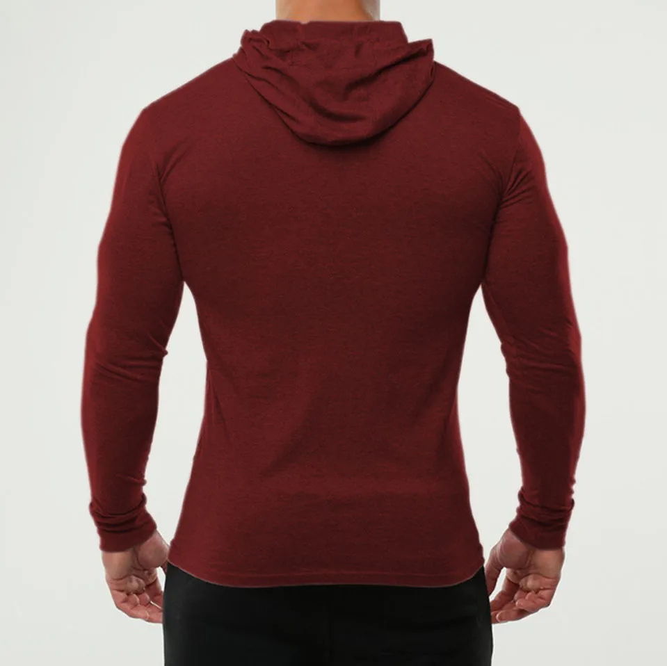 Мужская куртка для бега Спортивная Толстовка фитнеса с длинным рукавом