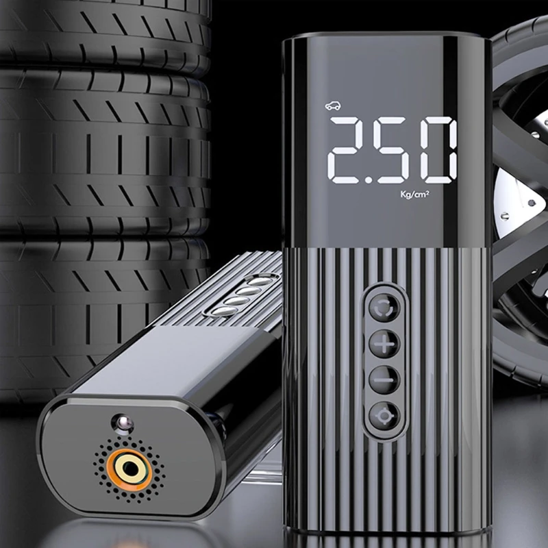 

D2TB Mini Tire Inflator Digital Display Air Compressor Pump Portable Air Compressor Cable for bicycle or Automotive Car