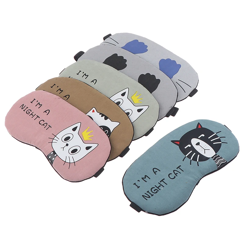 

Kids Eye Shade Band Blindfolds Sleep Aids Travel Rest Eyepatch Cartoon Sleep Eye Mask Cute Funny Cat Cover Sleeping Mask