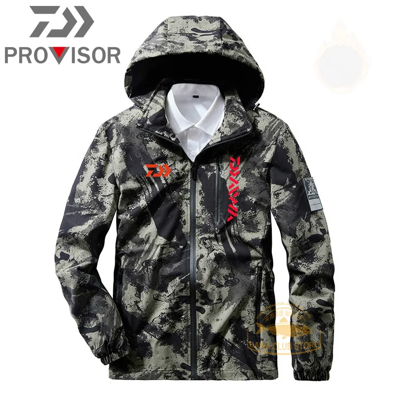 Daiwa Winter Fishing Clothes Waterproof Fishing Jacket Windproof Warm Thick Fishing Shirt Sports Wear Fishing Winter Men