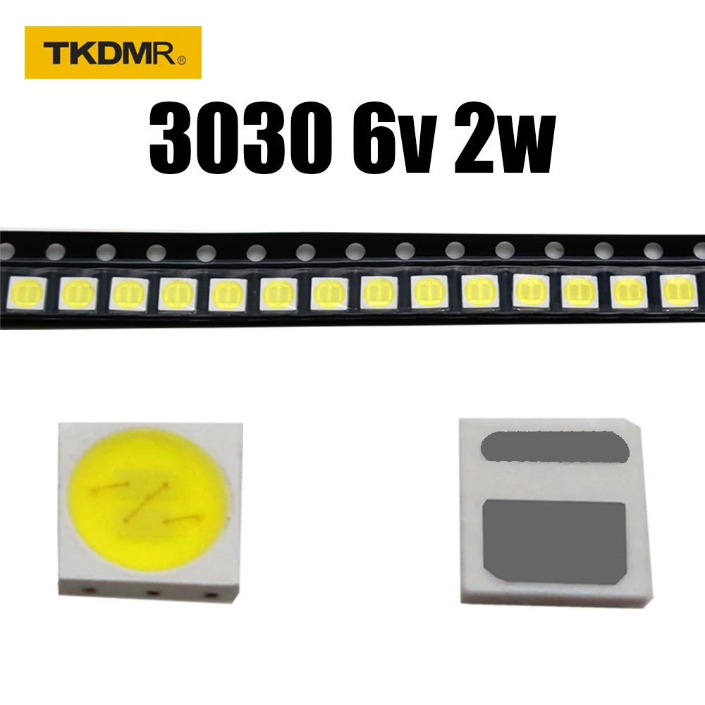 TKDMR 100/50 шт. TCL светодиодный ная подсветка высокая мощность 2 Вт 3030 6 в ток 15000-20000 мА холодная белая температура-k приложение для телевизора
