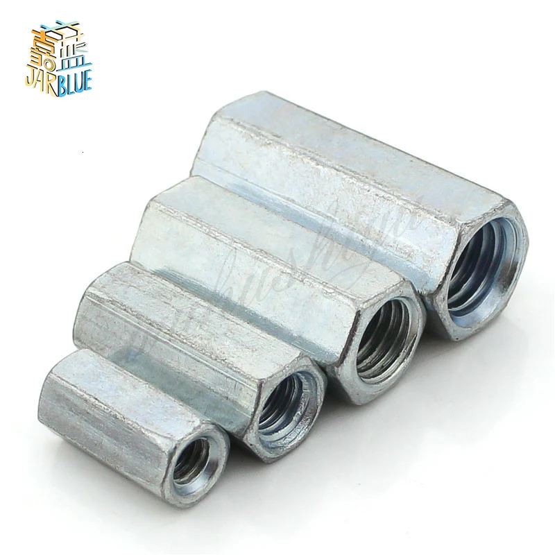 5/2/1 шт. M5 M6 M8 M10 M12 M14 M16 M18 M20 стержень муфты Шестигранная гайка сталь оцинкованная
