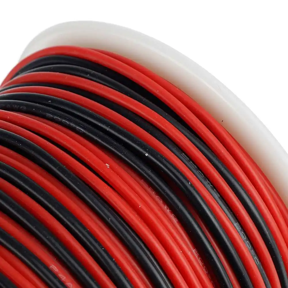 

EUHOBBY 50m 22AWG High Temperature Tinned Copper Wire Cable Soft Silicone Line for RC Helicopter RC Car Model Toys Battery