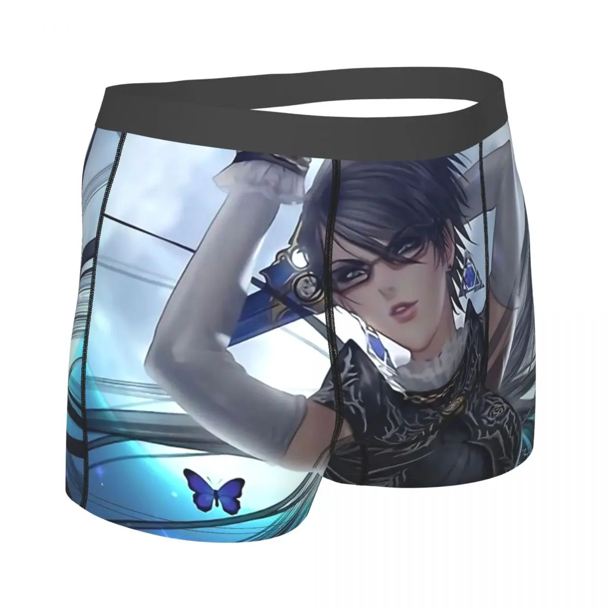 Трусы Bayonetta мужские хлопковые пикантное нижнее белье шорты с крыльями бабочки