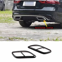 for 2021 jaguar f pacexfl stainless steel car four out tail throat decorative frame cover sticker car exterior accessories