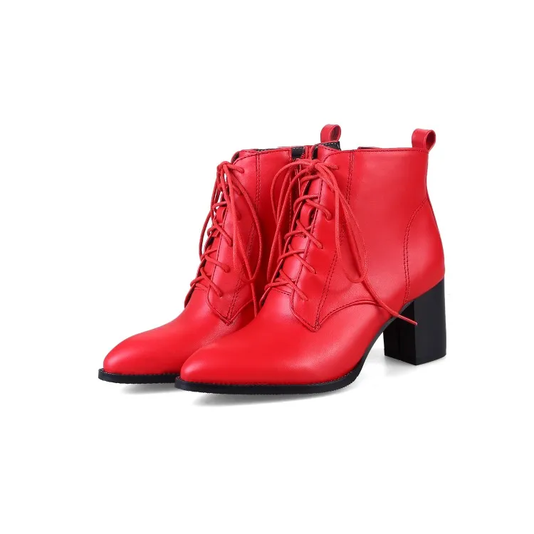 Женские ботильоны с перекрестными ремешками однотонные ботинки больших