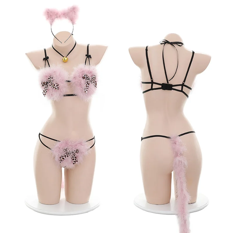 

New Sexy Lingerie Hot Black Lace Perspective Women Katze Lingerie Sets Cosplay Cat Uniform Sexy Erotic Lingerie Sexy Costumes