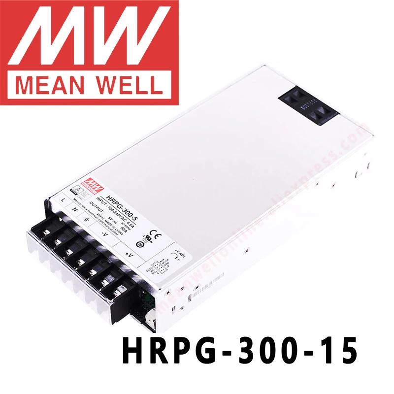 

Original MEAN WELL HRPG-300-15 15V 22A meanwell HRPG-300 15V 330W Single Output with PFC Function Power Supply