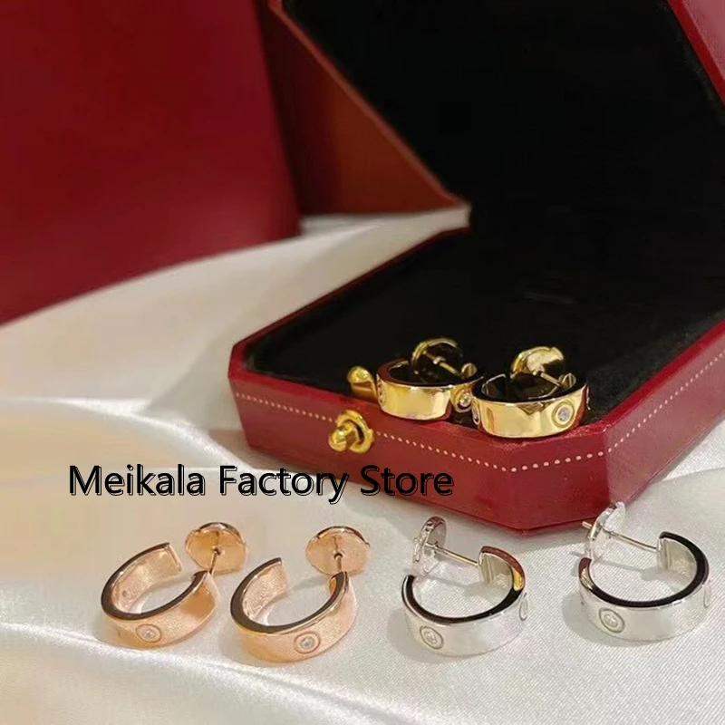 

Женские и мужские круглые серьги из серебра 925 пробы с бриллиантами