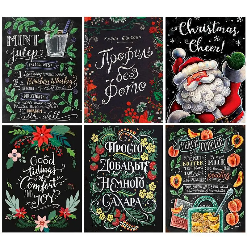 

GATYZTORY DIY Painting By Numbers Blackboard Painting Picture On Canvas Coloring By Numbers Acrylic paints Home Decor