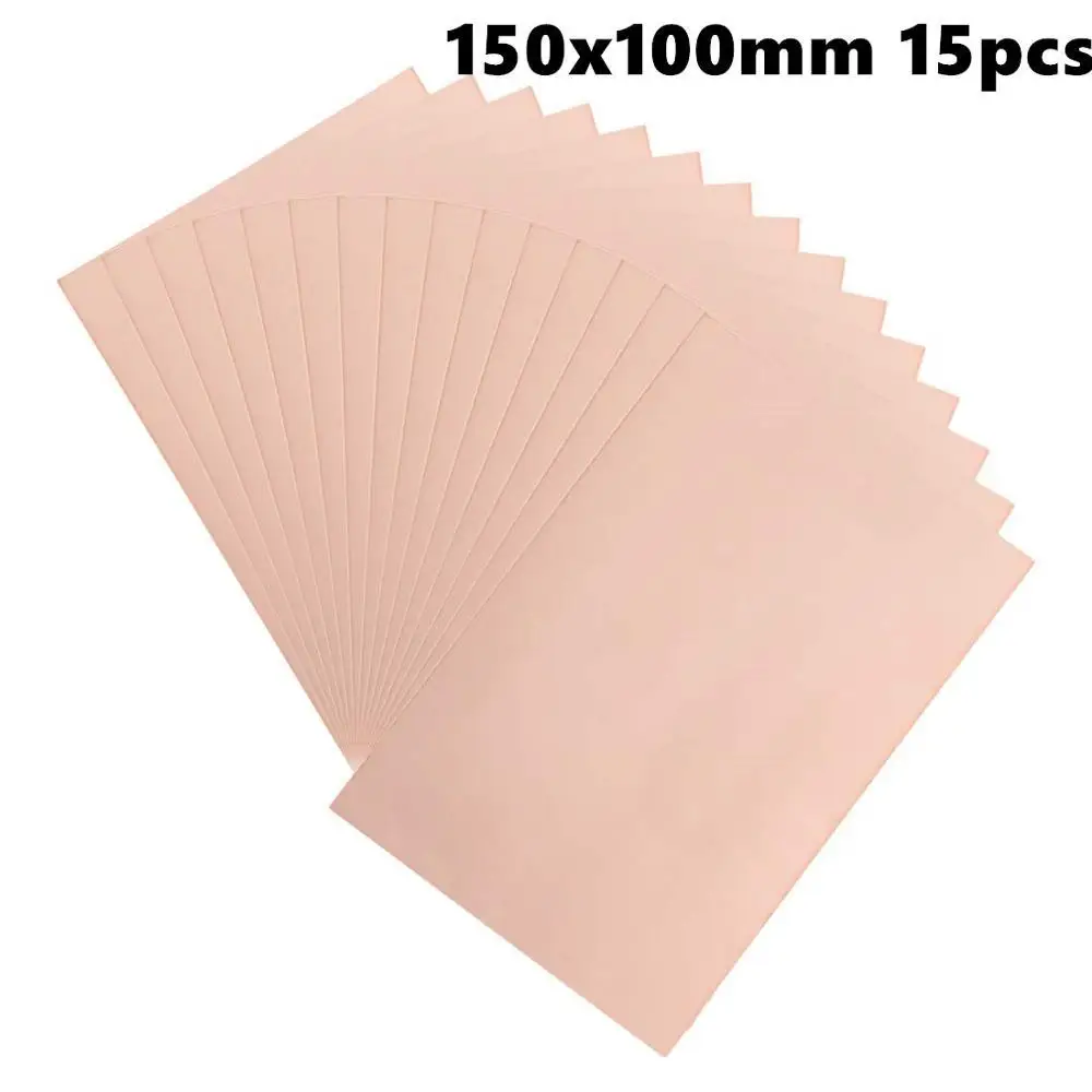 Печатная плата с двухсторонним медным плакированным ламинатом 15 шт. 150x100 мм