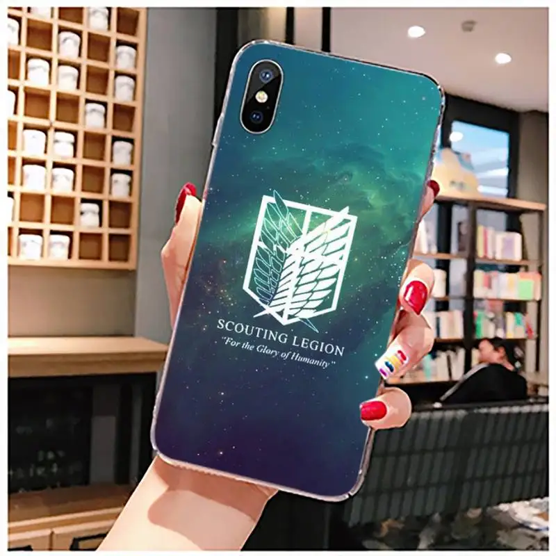 

Attack On Titan Phone Case Transparent for iPhone 11 12 mini pro XS MAX 8 7 6 6S Plus X 5S SE 2020 XR