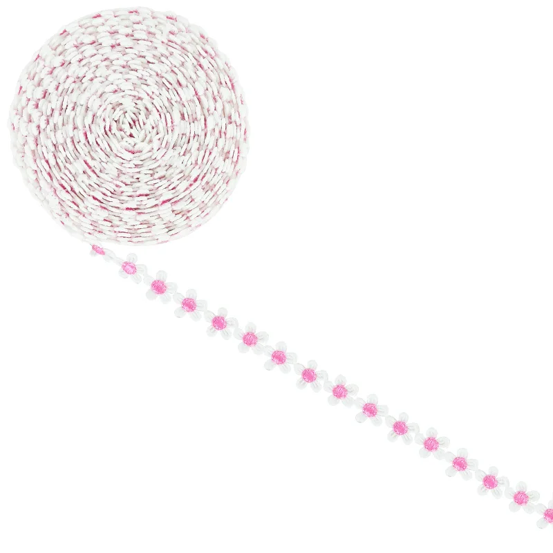 

5Yards Polyester Embroidered Flower Lace Trim Wedding DIY Water Soluble Lace Ribbon Handmade Sewing Accessories Supplies Crafts