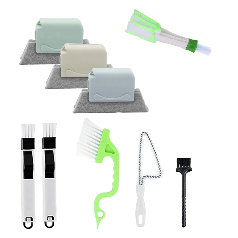 

9 шт. ручные инструменты для чистки пазов, инструменты для чистки дверных и оконных полос, щетки для чистки канавок и углов