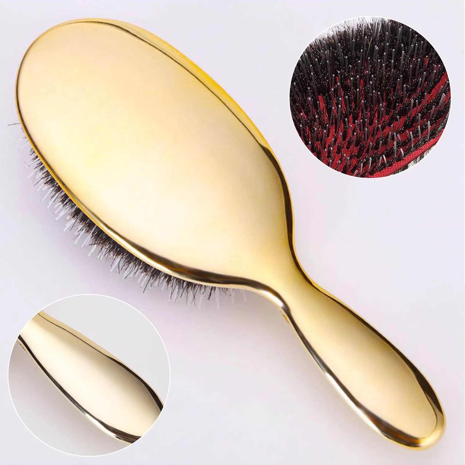 

Anti-Static Hair Brush Boar Bristle Massage Air Cushion Comb Hairdressing Tool ABS Handle Hair Brush Massage Hairbrush Dropship