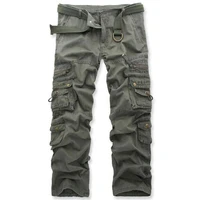 mens military cargo pants multi pockets baggy men cotton pants casual overalls army tactical trousers no belts plus size
