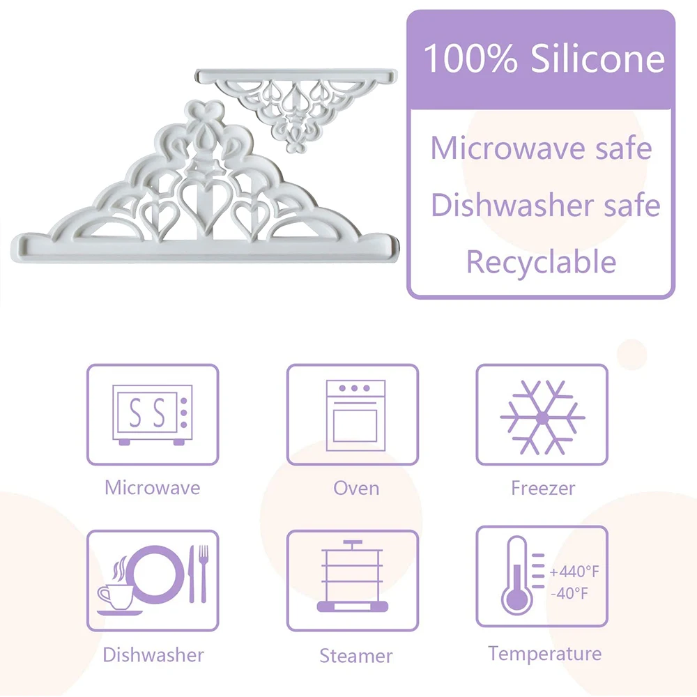 

2 Pieces Of Crown Shape Silicone Fudge Cake Mold Cake Fudge Cake Decoration Tool Decoration Tool Chocolate Fudge Mold