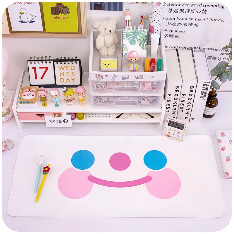 Мультяшный коврик для мыши большой геймер водонепроницаемый искусственная кожа