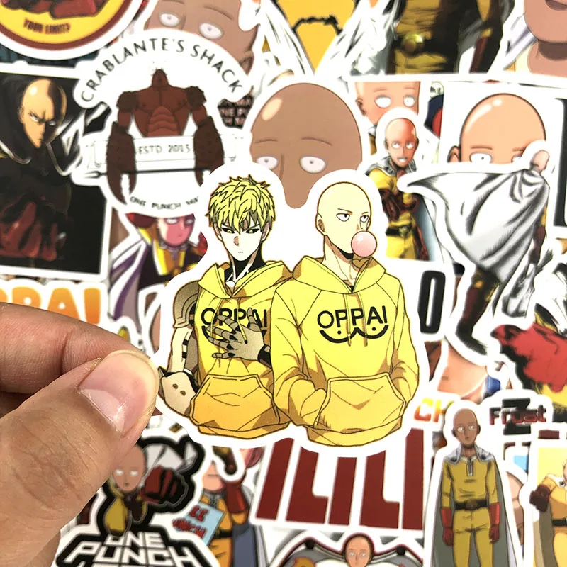 50 шт./компл. ONE PUNCH-MAN аниме-наклейки для багажа ноутбука ноутбук электроger электроскутер Автомобиль Велосипед мультфильм наклейки