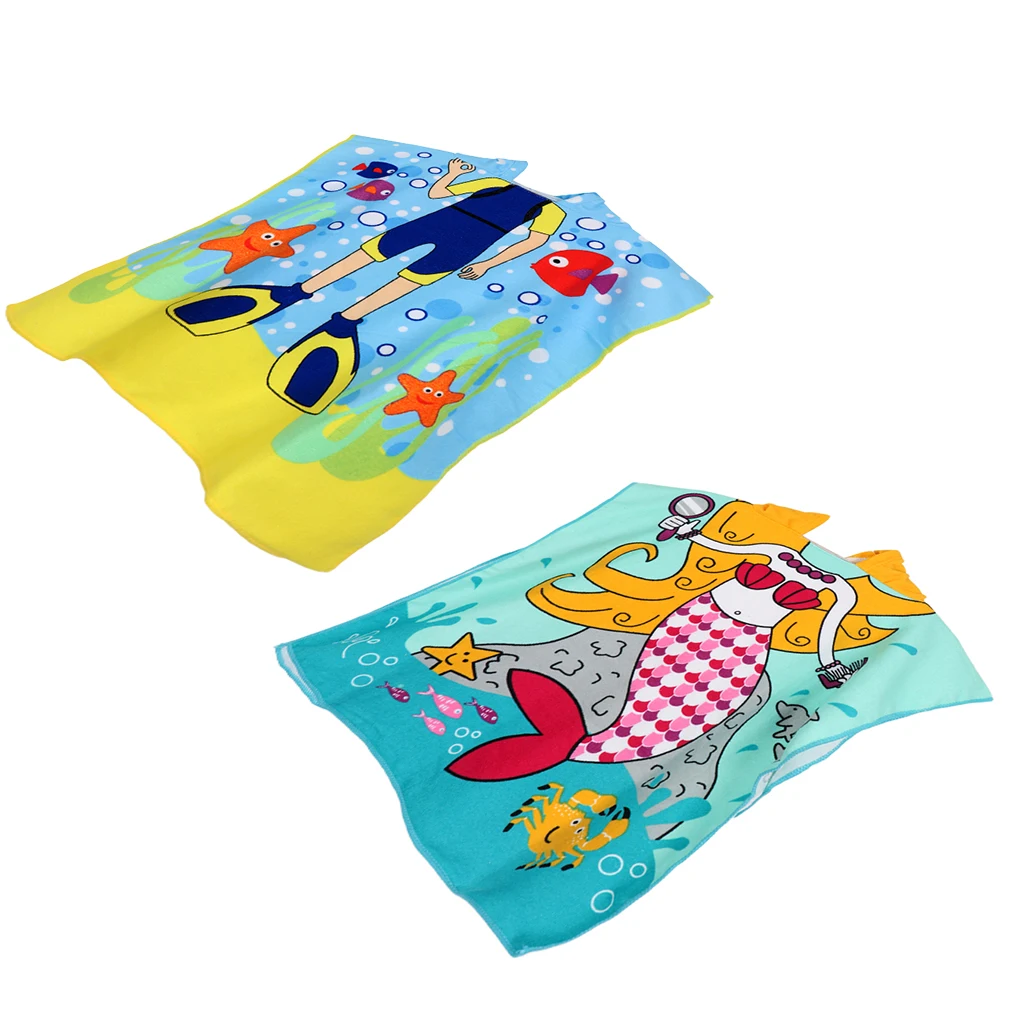 Быстрый купальный халат для сушки детей (рост 80 120 см) с капюшоном пляжное