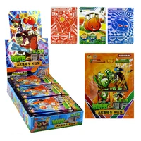 240pcsset big wave beach cards platinum collect card pea shooter sunflower trade card kid toy