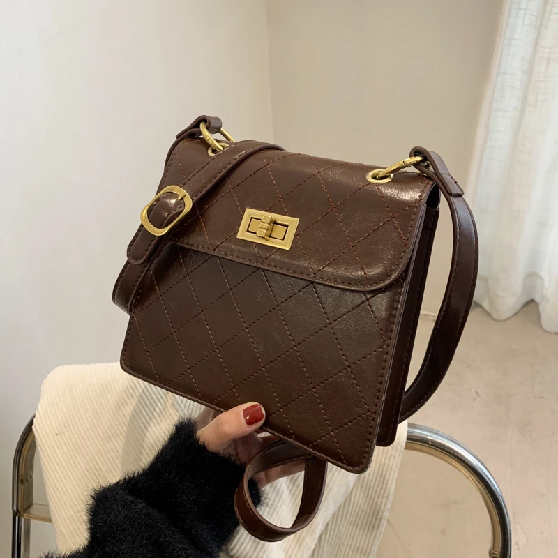 Брендовая дизайнерская сумка в клетку со стразами сумки через плечо из