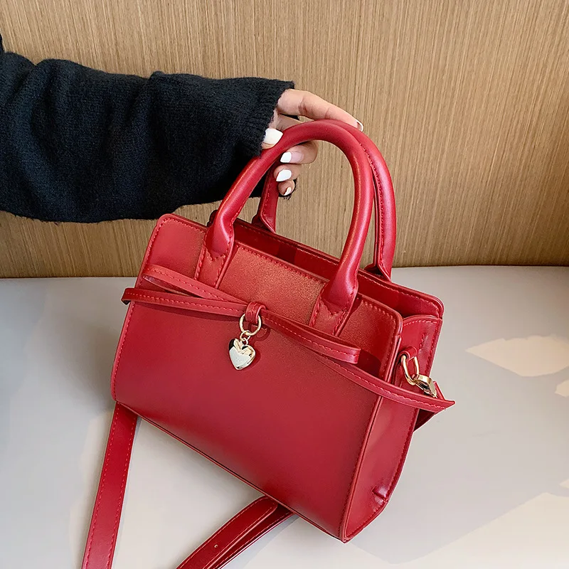 

Сумка через плечо женская, из искусственной кожи, однотонная, 2020