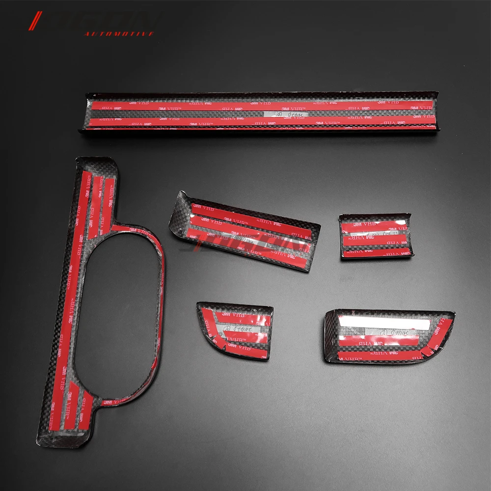 

Real Carbon Fiber Car Interior Dashboard Glove Box Panel Cover Trim Sticker For Porsche 718 Boxster Cayman 2017 - 2019 LHD