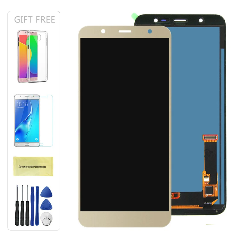 Gold Adjust Для samsung Galaxy J8 J810, ЖК-дисплей, сенсорный экран, дигитайзер, SM-J810 J810M, замена, регулировка яркости - Цвет: Gold Adjust