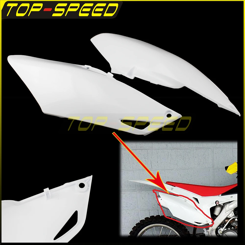 

Dirt Bike Side Cover Motocross Side Plastic Fairing For Honda CRF450R 2013-2016 CRF250R 2014-2017 Exhaust Muffler Protection
