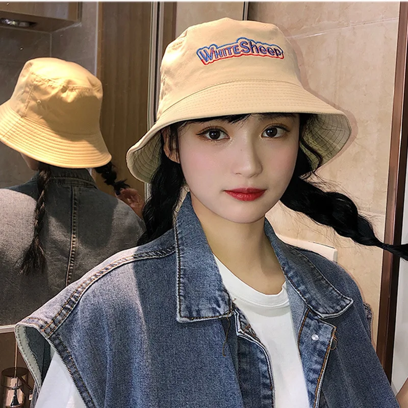 Панама с вышивкой для мужчин и женщин хлопковая шляпа от солнца буквенным