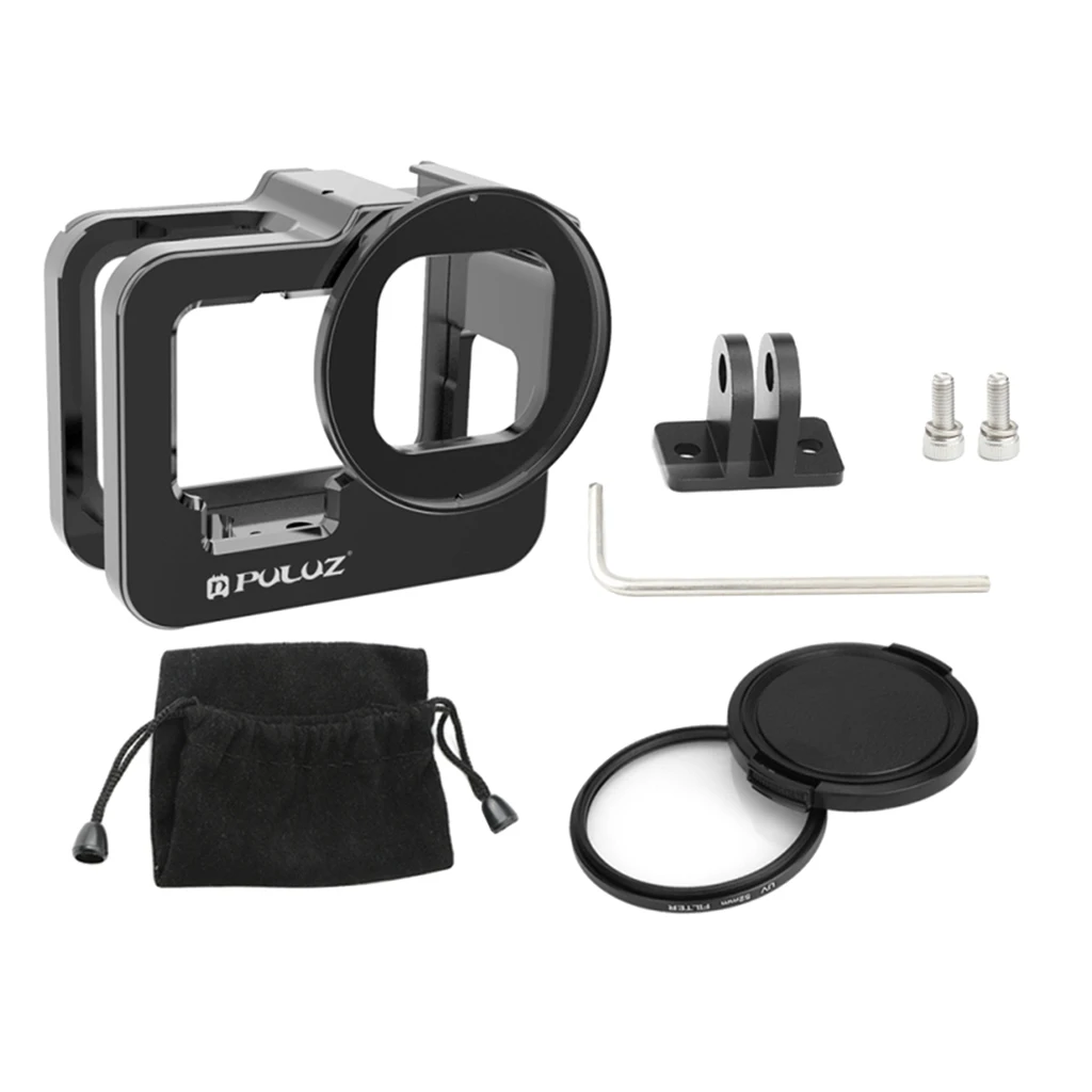 Housing Case Frame For GoPro HERO9 Camera Mount Protective Shell Cover Black