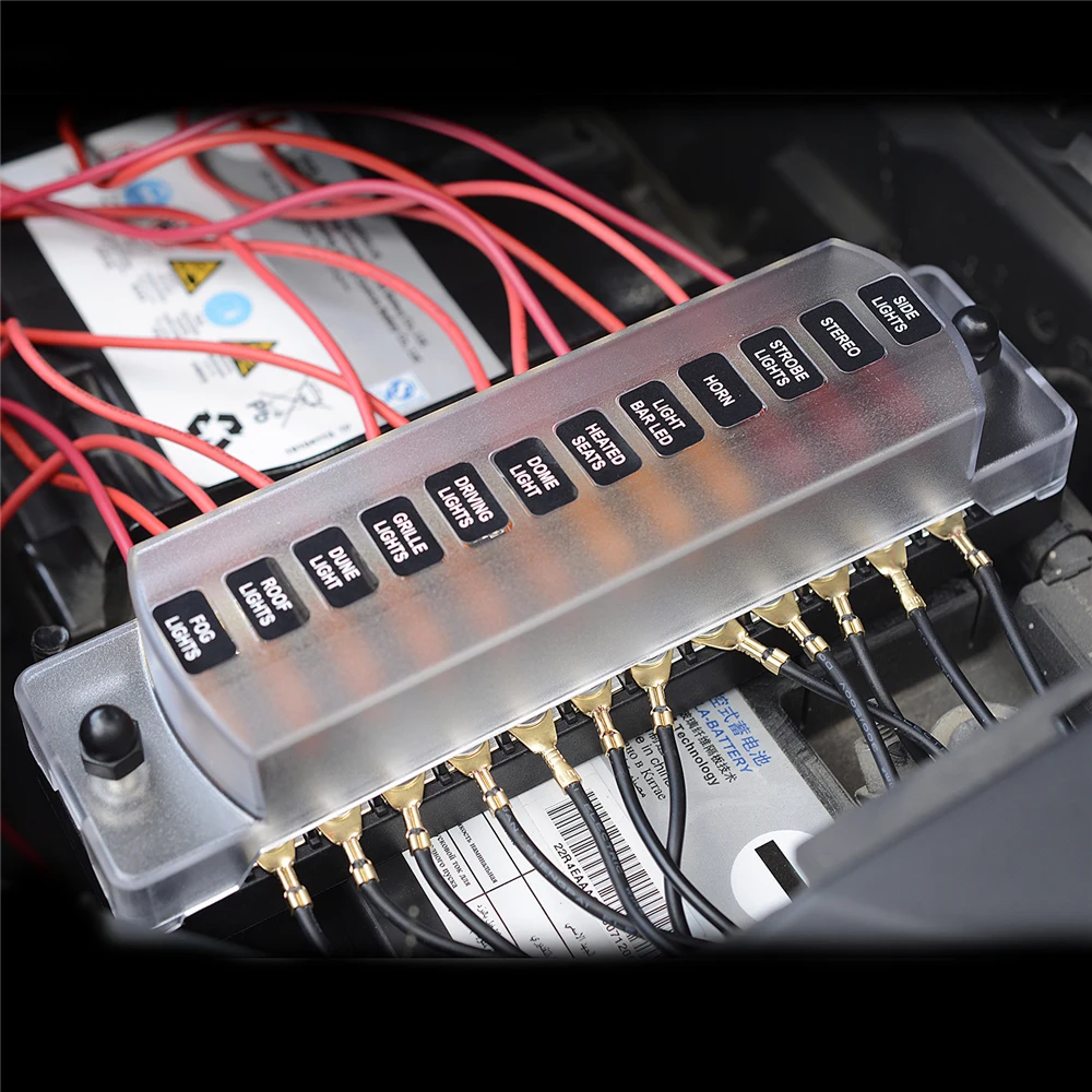 Держатель предохранительной коробки с положительным и отрицательным электродом