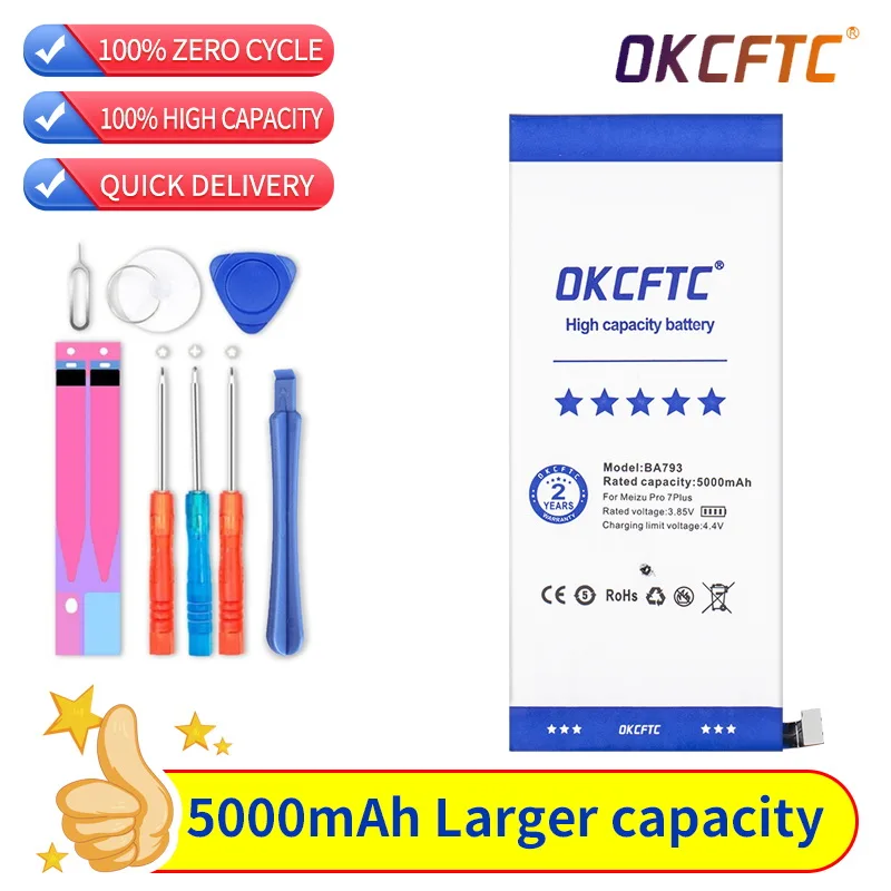 

Original BA793 Battery For Meizu Pro 7 Plus M793Q M793M M793H Mobile Phone In Stock 5000mAh With Tracking Number