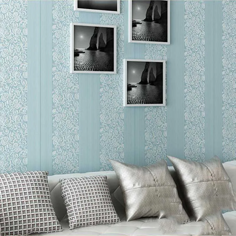 Европейские нетканые обои 3D вертикальные полосы трехмерная Пена стекаются для