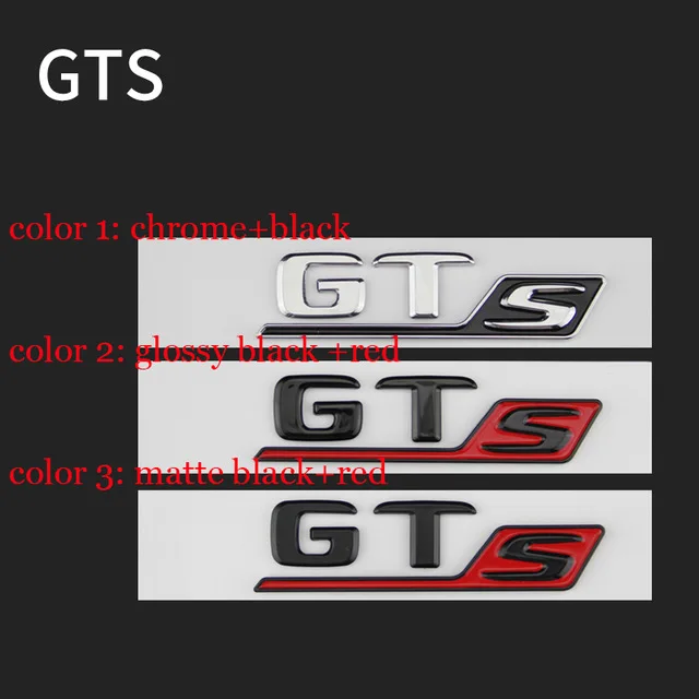 

Chrome Black Letters Emblem for Mercedes Benz GTs GT S AMG Trunk Rear Number Emblems