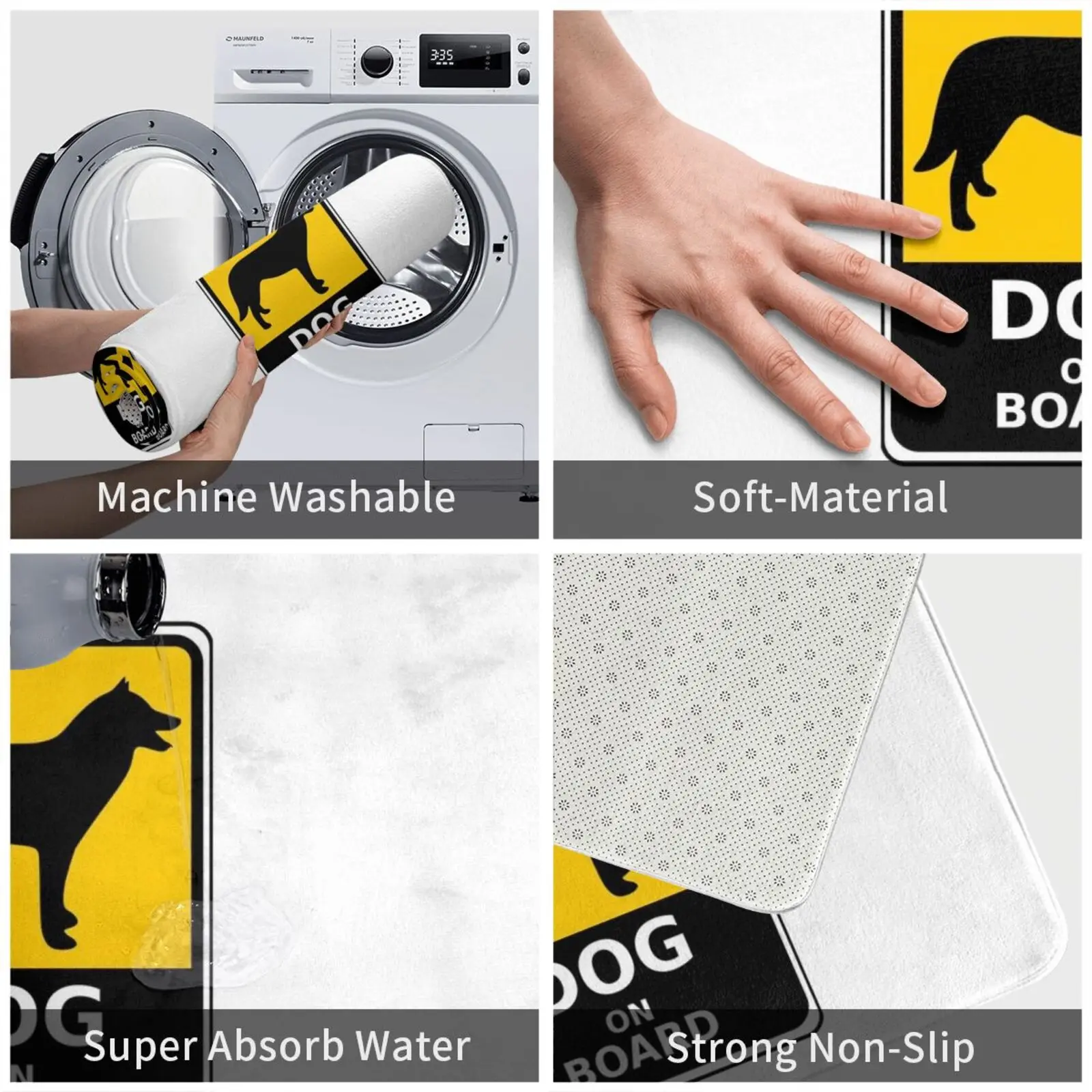 Собака на борту поет коврик подушка мягкая собака щит для собак знак заметки