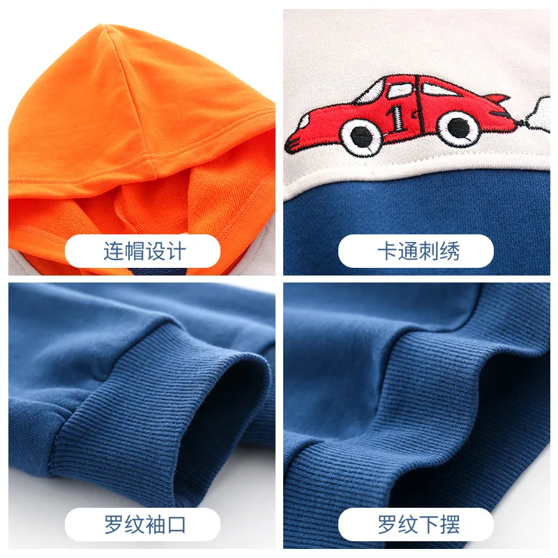

BBD 2020 New Boys Hoodies Spring Autumn Cotton Terry Sweater Shirt 2-7 Year Sports Tops Costume Kids Fashion Clothes
